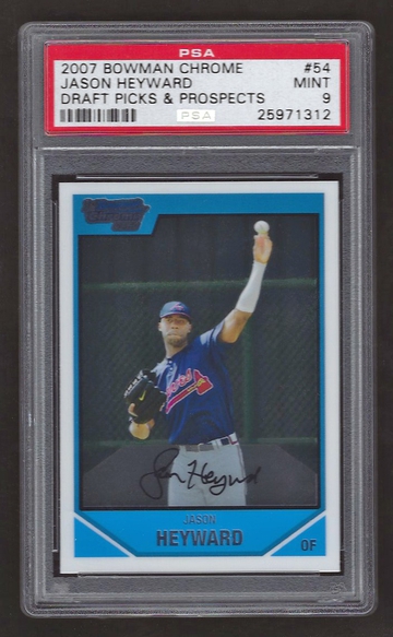2007 Bowman Chrome Prospect #54 Jason Heyward RC Graded PSA 9
