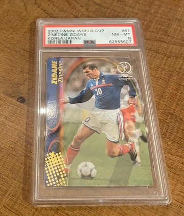 2002 Panini World Cup Korea Japan #61 Zinedine Zidane PSA 8 NM-MT