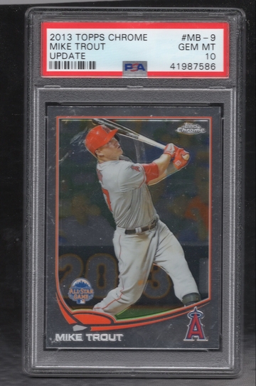2013 Topps Chrome Update #MB-9 Mike Trout PSA 10 GEM MINT