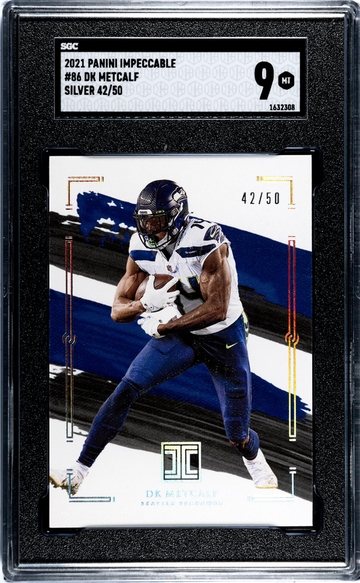 2021 Impeccable #86 DK Metcalf /50 SGC 9