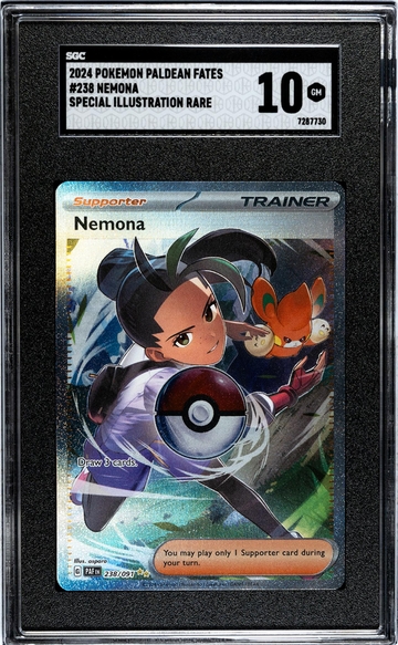 2024 Pokémon Paldean Fates Trainer Nemona Special Illustration Rare #238 SGC 10