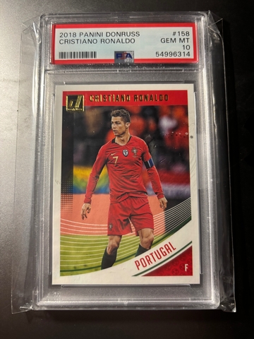 2018-19 Panini Donruss Cristiano Ronaldo #158 PSA 10 GEM MT PORTUGAL 