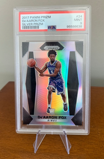 2017 Prizm De’Aaron Fox Silver Prizm RC PSA 9 Mint