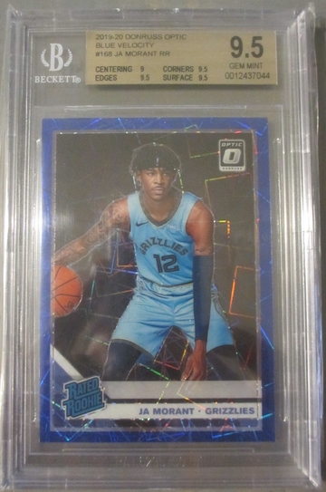 Ja Morant 2019 Panini Donruss Optic Blue Velocity BGS 9.5