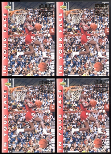 1992 Upper Deck 87', 88' Two-Time Champion Michael Jordan #453 4x Lot Bulls HoF