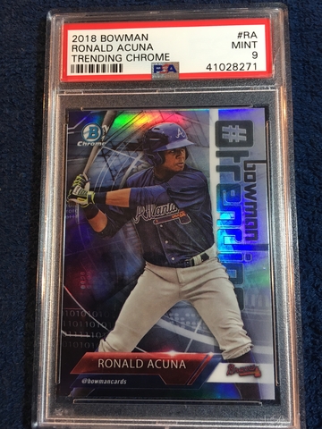 Ronald Acuna Jr Bowman Chrome Trending Psa9 