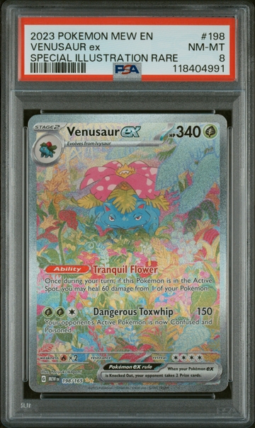 2023 Pokemon #198/165 Venusaur ex Special Illustration Rare PSA 8