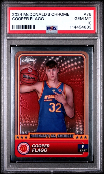 COOPER FLAGG 2024 Topps Chrome McDonald's All-American 78 RC Rookie PSA 10