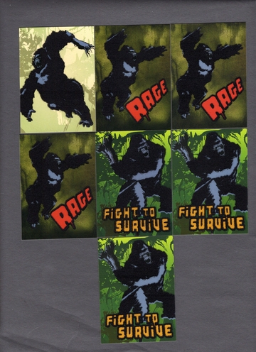 2005 Topps King Kong 8th Wonder Flocked Insert Set Lot of (7)