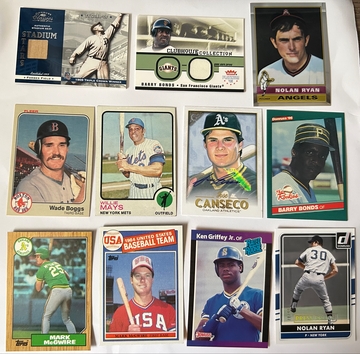 Baseball Lot McGwire Boggs Griffey Bonds Ryan 