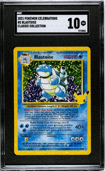 2021 Pokemon Celebrations #2/102 Blastoise Classic Collection SGC 10