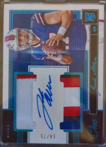 2018 Panini One Josh Allen Blue Rookie Patch Auto /75