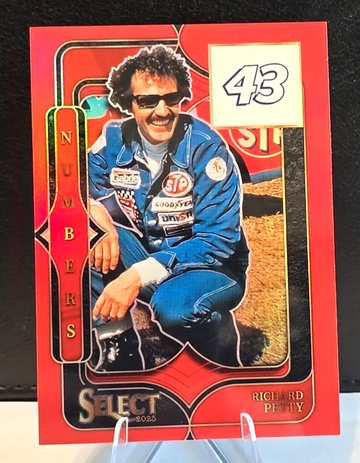 2025 NASCAR Select Racing  Richard Petty  Numbers  RED PRIZM  43/99  NUMBER MATCH!