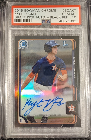 2015 Bowman Chrome Kyle Tucker Black Refractor /35 Auto PSA 10 GEM MINT