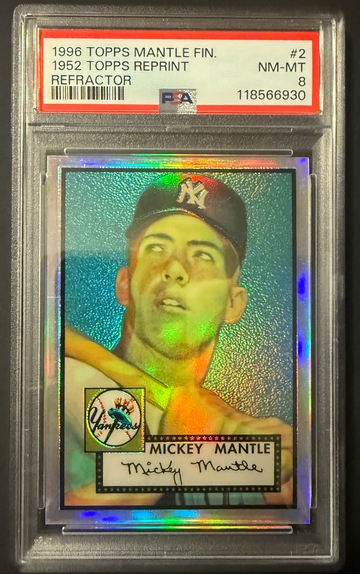 1996 Mickey Mantle Finest Refractor 1952 RC PSA 8 Pop 86