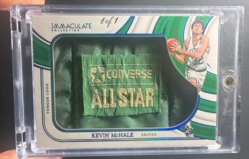 2023 Panini Immaculate Kevin McHale Sneak Peek Tongue Logo Game Worn Converse Shoe 1/1