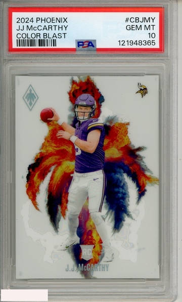 2024 PANINI PHOENIX COLOR BLAST JJ MCCARTHY #CBJMY ROOKIE RC PSA 10 GEM MT