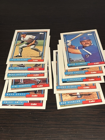 1992 Topps Chicago Cubs Team Set 27 Cards Maddux Dawson Sandberg