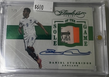 2016 Flawless Soccer Daniel Sturridge Sole of the Game Patch Auto /5