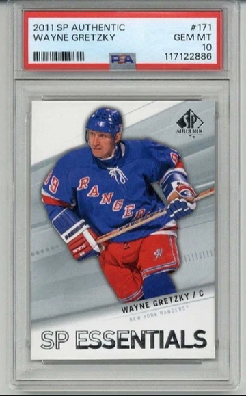 2011 UPPER DECK SP AUTHENTIC #171 WAYNE GRETZKY NEW YORK RANGERS PSA 10 LOW POP