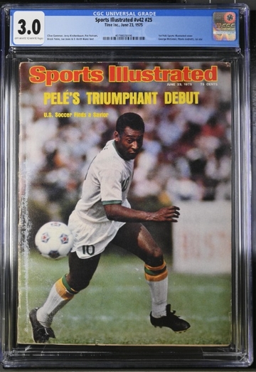 1975 PELE Sports Illustrated NEWSSTAND CGC 3.0 1st First Cover FC Very RARE