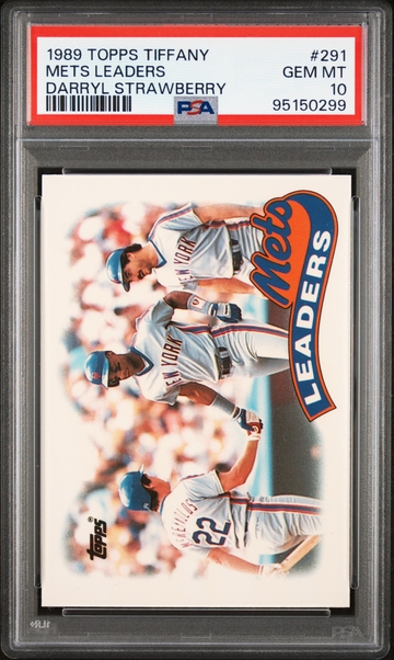 1989 TOPPS TIFFANY #291 DARRYL STRAWBERRY METS LEADERS GEM MINT PSA 10