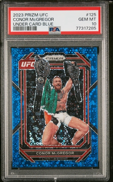 2023 Panini Prizm Blue Conor McGregor #125 /25 PSA 10