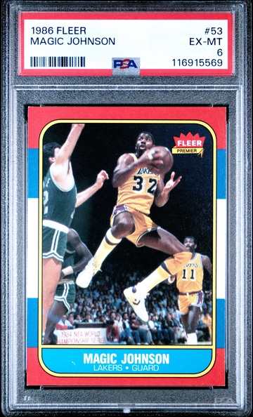 1996 Fleer Magic Johnson #53 PSA 6