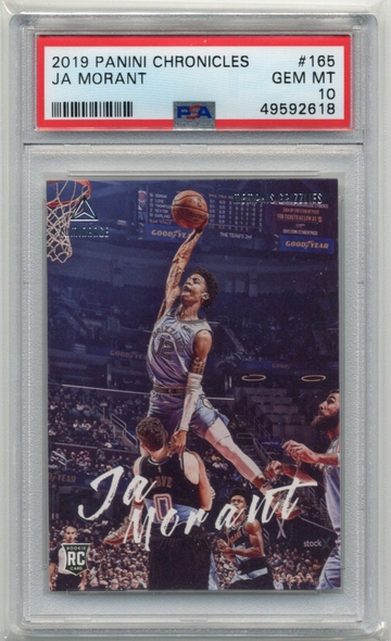 2019-20 Panini Chronicles #165 Ja Morant Luminance PSA 10 Gem Mint Grizzlies