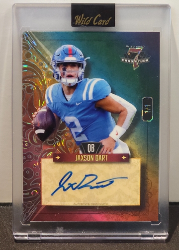 2023 Wild Card Jaxson Dart Seven Card Studs Auto #1/1