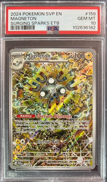 2024 Pokémon Magneton Surging Sparks ETB Black Star Promo #159 PSA 10 Gem Mint 