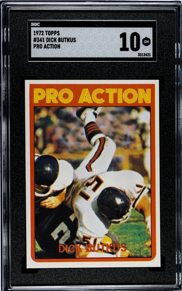 1972 Topps #341 Dick Butkus SGC 10 Gem Mint High # Pop 1