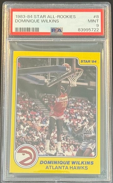 1983-84 STAR ALL-ROOKIES #8 DOMINIQUE WILKINS PSA 9 MINT