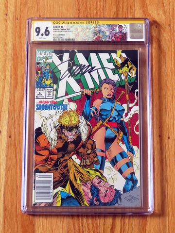 X-MEN #6 NEWSSTAND CGC SS 9.6 1992 Signature Series signed Jim Lee