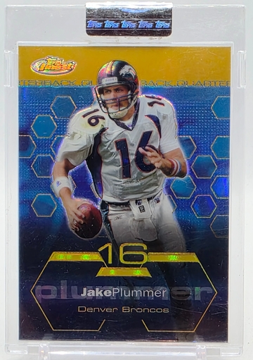 2003 Topps Finest Jake Plummer 🔥 GOLD REFRACTOR /50 🔥 Uncirculated Broncos #52