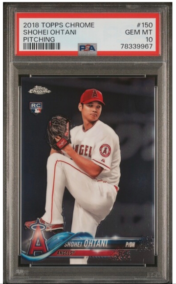 2018 Topps Chrome Pitching Shohei Ohtani #150 PSA 10