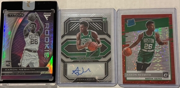 2020-21 Aaron Nesmith Rookie Auto plus 2 card rookie lot. Indiana Pacers Boston Celtics