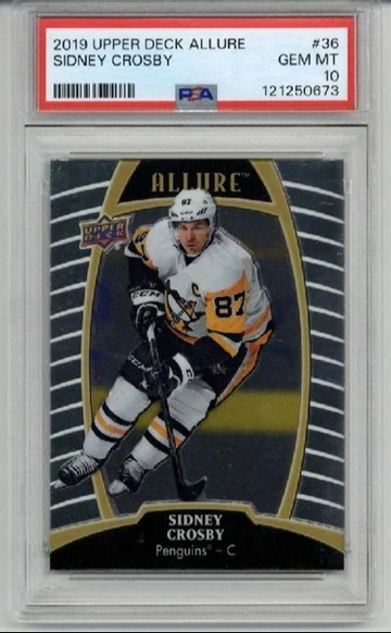 2019 UPPER DECK ALLURE #36 SIDNEY CROSBY CARD PENGUINS PSA 10 LOW POP