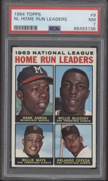 1964 Home Run Leaders PSA 7