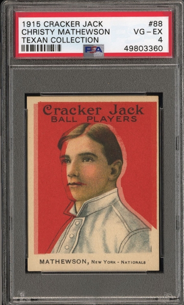 1915 Cracker Jack Christy Mathewson #88 PSA 4