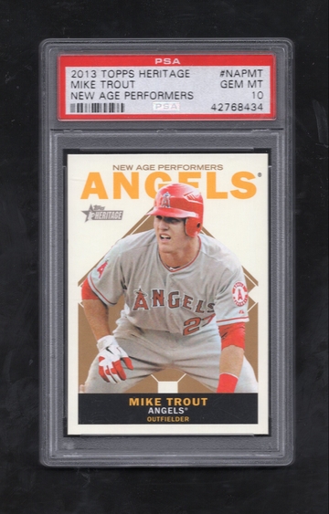 2013 Topps Heritage New Age Performers #NAPMT Mike Trout PSA 10 GEM MINT