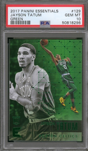 POP 6 - 2017 Essentials Green Jayson Tatum PSA 10