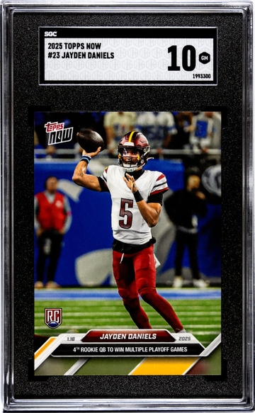 2025 Topps Now #23 Jayden Daniels /18 SGC 10