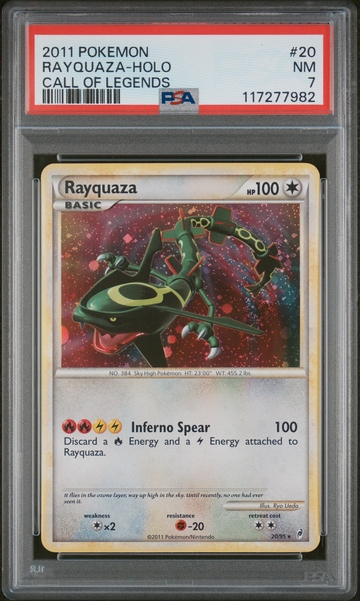 2011 Pokemon #20 Rayquaza Call of Legends PSA 7