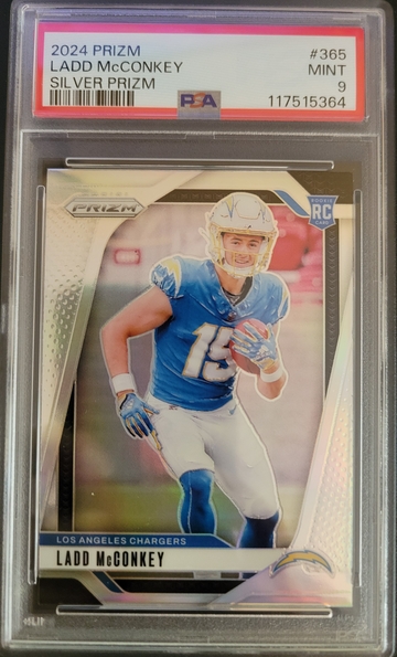 024 Prizm Ladd McConkey Silver Prizm PSA 9 Rookie