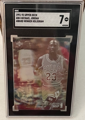  1991-92 Upper Deck Award Winners Hologram Michael Jordan SGC 7