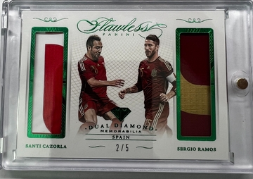 2016 Flawless Soccer Santi Cazorla Sergio Ramos Dual Patch /5