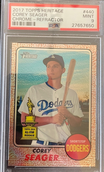 Corey Seager 2017 Topps Heritage Chrome Refractor #400 serial 100/568