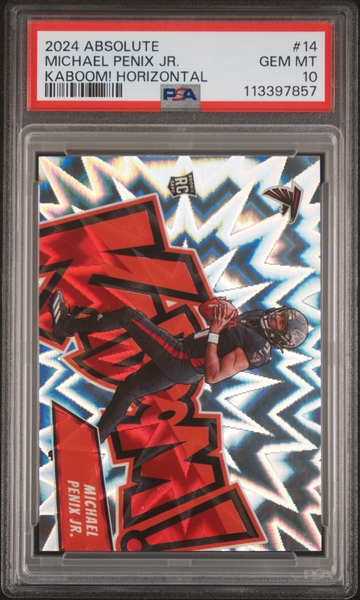 2024 Absolute #14 Michael Penix Jr. Kaboom! Horizontal PSA 10