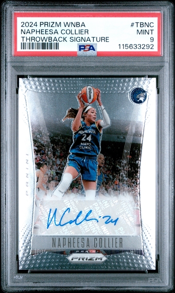 2024 Prizm WNBA Napheesa Collier #TB-NC Throwback Signature Auto PSA 9 | Lynx